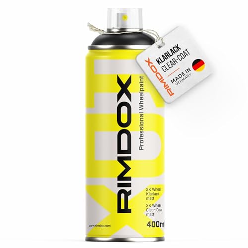 RIMDOX - Felgen Klarlack | 2K- High-Solid | 400 ml Spraydose | Klarlack hochglänzend | in OEM Profiqualität | 100% Made in Germany | transparent, wasserfest, benzinresistent von RIMDOX