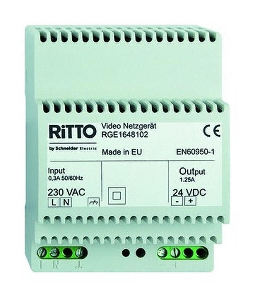 RITTO Gegensprechanlage, Steuergerät Video 24V AC systemunabhängig REG IP20 1Tln von RITTO