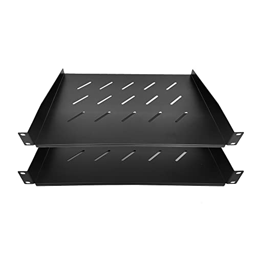 RIVECO 2 Stück 1U Server Racks Regale 30,5 cm Universal Schrank & Rack Rails Mount Cantilever für 48,3 cm Netzwerk Equipment Tray schwarz von RIVECO