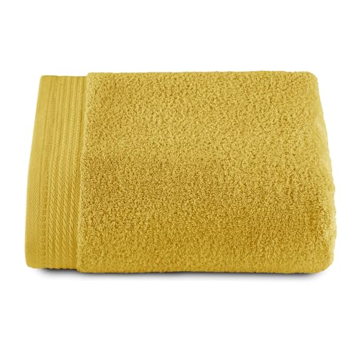 RIZO Top Towel - 1 Duschtuch - großes Duschtuch - Badetücher - 100% gekämmte Baumwolle - 600 g/m² - Maße 100 x 150 cm - Zitrone von Top Towel