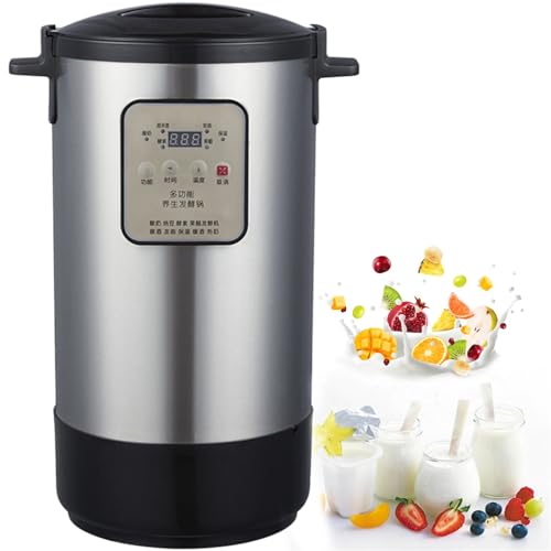 ROGHA Edelstahl-Joghurt-Maker, Edelstahl-Griechisch-Joghurt-Maker-Maschine, Zeittemperaturregelung, Digitale Joghurt-Maker-Maschine,18L von ROGHA