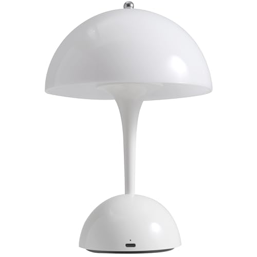 ROLF KERN LED Tischlampe | Stil 24cm | Pilzlampe Akku Nachttischlampe, Schreibtischlampe Dimmbar, Warmweiß 2700K, Touch-Dimmer, IP44, kabellose Design Tischleuchte für Wohnzimmer, Büro, Balkon Terasse ROLF KERN LED Tischlampe | Stil 24cm | Pilzlampe Akku Nachttischlampe, Schreibtischlampe Dimmbar, Warmweiß 2700K, Touch-Dimmer, IP44, kabellose Design Tischleuchte für Wohnzimmer, Büro, Balkon Terasse von ROLF KERN