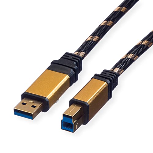 ROLINE GOLD USB 3.2 Gen 1 Kabel, Typ A-B, 1,8 m von ROLINE