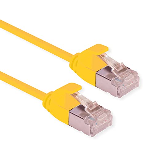 ROLINE U/FTP DataCenter Patchkabel Kat.6A (Class EA), LSOH, Slim, gelb, 1,5 m von ROLINE