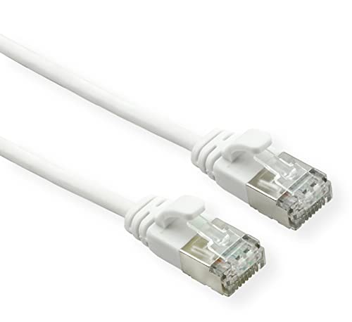 ROLINE U/FTP DataCenter Patchkabel Kat.6A (Class EA), LSOH, slim, weiß, 0,15 m von ROLINE