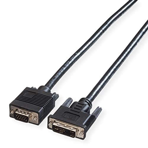 ROLINE DVI-VGA-Kabel, DVI (12+5) ST - HD15 ST, 5 m von ROLINE