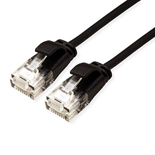 Roline 21.15.3954 RJ45 Netzwerkkabel, Patchkabel CAT 6a U/UTP 1.50m Schwarz 1St. von ROLINE