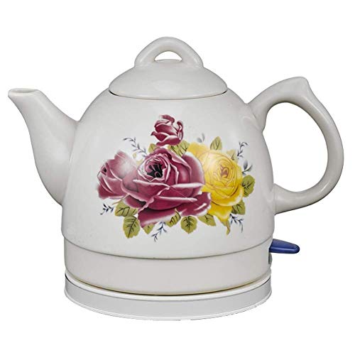 Keramik-Wasserkocher, kabellose Wasser-Teekanne, Teekanne-Retro 1 l Krug, 1000 W wasserschnell für Tee, Kaffee schnell (Farbe: B) (A) von ROLTIN