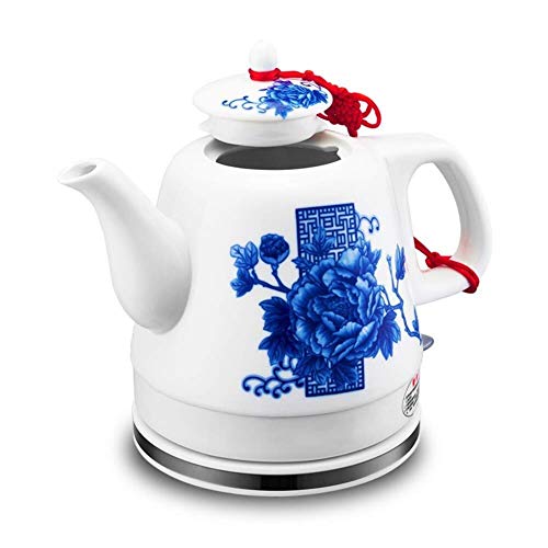 Keramik-Wasserkocher, kabellose Wasser-Teekanne, Teekanne im Retro-Stil, 1,2 l, 1000 W, wasserfest, für schnellen Tee (Farbe: D) (D) von ROLTIN