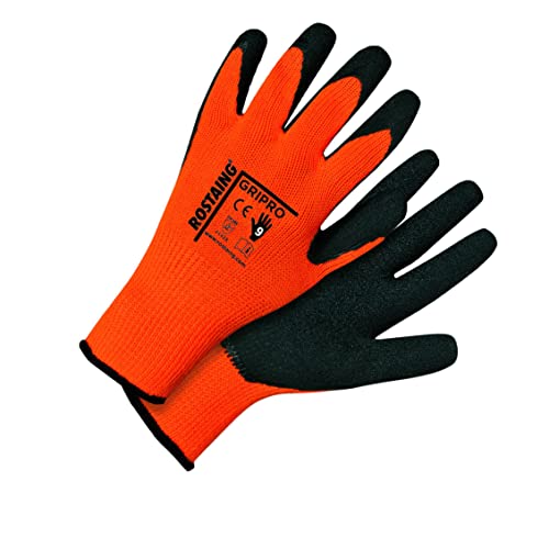 Rostaing gripro/it08 Handschuhe Abfertigung Grip Wasserdicht In Handfläche ohne Couture, orange/schwarz, 08 von ROSTAING
