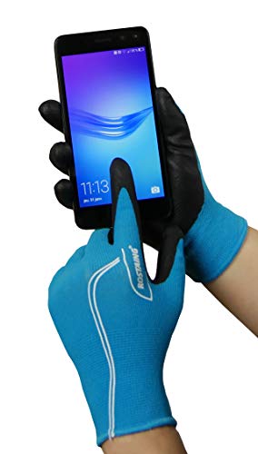 'Rostaing maxteen. g-itu Ofenhandschuh Serie Touch ADO. "Arbeit Präzision Leash Handgelenk Funktion Touchscreen, schwarz/türkis, 19 x 11 x 2,5 cm von ROSTAING