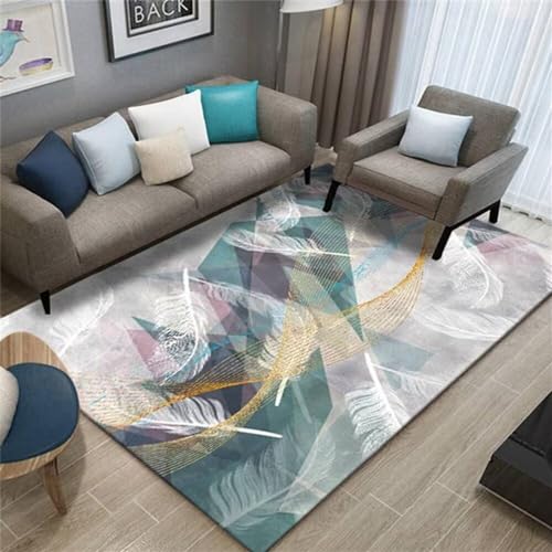 ROSURUG Deko Decke Kuschel Teppich Wohnzimmerteppich mit Federdruck, Wohnaccessoires, superweich, rutschfest 180X250cm Wohnzimmer Dekoration von ROSURUG