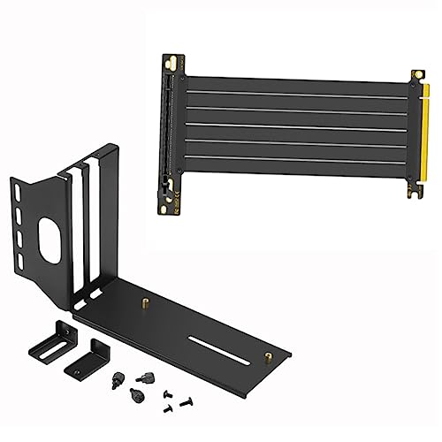 ROTEMADEGG VGA PCI-E 3.0 X16 Grafikkarte, Vertikale Montagehalterung, VerläNgerungskabel-Set, Grafikkartenhalterung für ATX-PC-GehäUse (B) von ROTEMADEGG