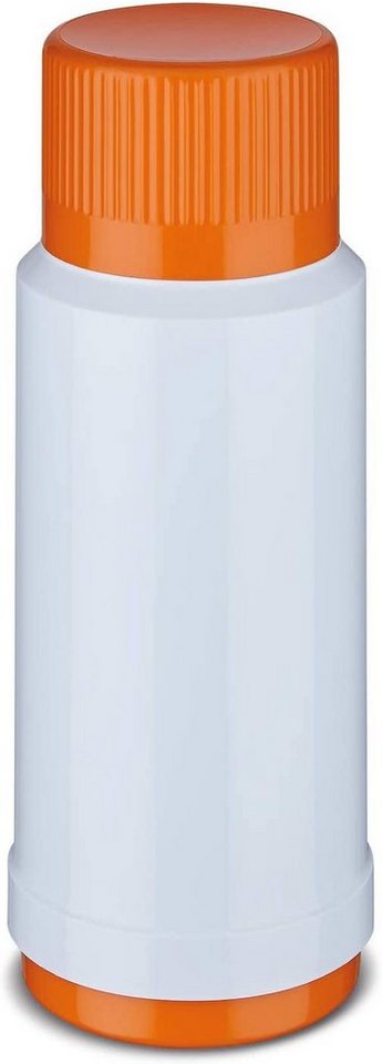 ROTPUNKT Thermoflasche Isolierflasche 1,0 ltr. I auslaufsicher I Glaseinsatz I BPA-Frei, 24 Std heiß 36 Std kalt I 40 polar/clementine von ROTPUNKT