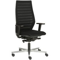 ROVO CHAIR Bürostuhl Rovo R12, 6060 EB 3-10 Stoff schwarz, Gestell alu von ROVO CHAIR