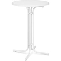 Royal Catering - Stehtisch klappbar Bistrotisch Bistro Tisch Bartisch Gastro rund ø 80 cm weiß von ROYAL CATERING