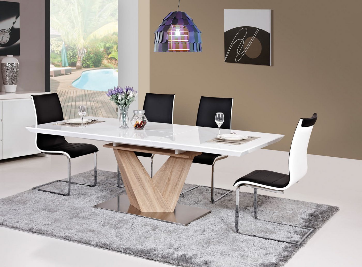 ROYAL24_MARKT Esstisch - Kreative Designs für das Speisezimmer. (Ohne Stühle) Ausziehbar 160 bis 220 cm -, 1-St., Premium - ALARAS), Moderner – innovatives Design. von ROYAL24_MARKT