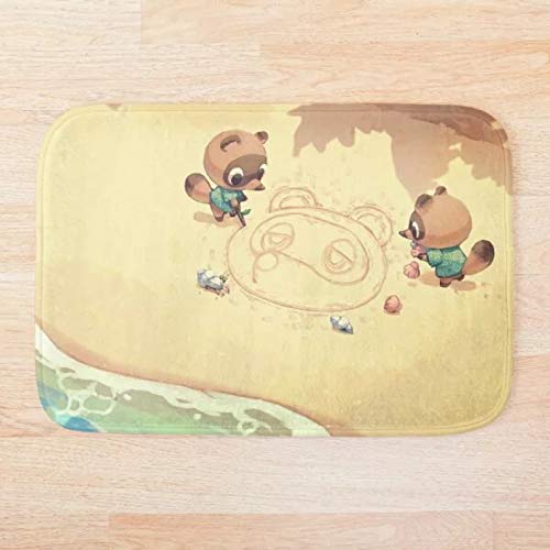 RQJOPE Badematte Fußabtreter Animal Crossing Wallpaper Badematte One Direction Fußmatte Home Decor Türmatte Bodenmatte Badematten Fußpolster Weihnachten Haus Dekoration-40x60cm von RQJOPE