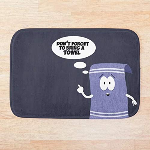 RQJOPE Badematte Fußabtreter Vergessen Sie Nicht Towelie Badematte Matte Dekoration Home Teppiche Cartoon Teppich Schlafzimmer Fußmatten Bad Teppiche Fußmatte NEU Weihnachten Haus Dekoration-60x90cm von RQJOPE