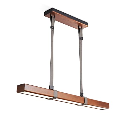 LED Pendelleuchte Esstisch Dimmbare 100cm/35W, Moderne Hängeleuchte Holz Mit Fernbedienung, 3000K-6000K, Lineare Pendelleuchten LED Hängelampe, Schwarz Kronleuchter Lampe für Esstisch Esszimmer LED Pendelleuchte Esstisch Dimmbare 100cm/35W, Moderne Hängeleuchte Holz Mit Fernbedienung, 3000K-6000K, Lineare Pendelleuchten LED Hängelampe, Schwarz Kronleuchter Lampe für Esstisch Esszimmer von RRBEST