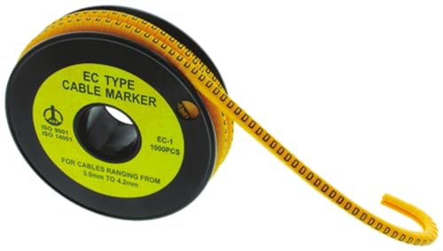 RS PRO Kabel-Markierer, aufsteckbar, Beschriftung: /, Schwarz auf Gelb, Ø 3mm - 4.2mm, 4mm, 1000 Stück, Packung a 1000 Stück von RS PRO