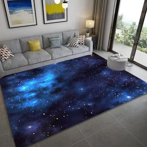 RUILBJ 3D Teppich Aurora Sonnensystem Galaxie Sternenhafte Nacht Teppich Spielzimmer Bodenbelag Dekoration Universum Weltraum Thema Teppiche Kinder Schlafzimmer Krabbelmatten (Farbe 7,120x160 cm) von RUILBJ