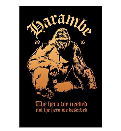 RUIYANMQ Leinwand Bild Harambe Der Gorilla Wandkunst Poster Druck Badezimmer Schlafzimmer Wohnzimmer Home Decor Geschenk Jt235Wk 40X60Cm Rahmenlos von RUIYANMQ