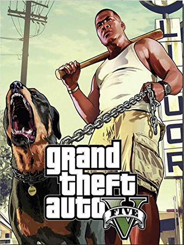 RUIYANMQ Leinwand Bilder GTA 5 Spiel Vintage Kunstdruck Poster Wandbilder Für Wohnkultur Kj40T 40X60Cm Rahmenlos von RUIYANMQ