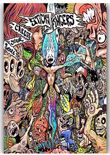RUIYANMQ Sticky Fingers Rockmusik Band Comic-Serie Kunstplakat Leinwand Bild Wohnkultur Kp989Zs 40X60Cm Rahmenlos von RUIYANMQ
