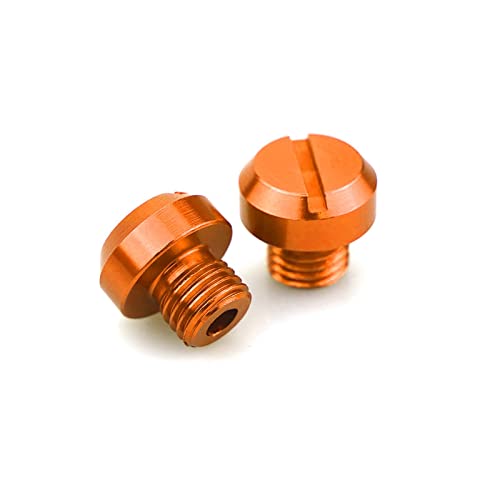 3 stücke Orange Motorrad M10 * 1,25 CNC Spiegel Lochstopfen Schrauben Abdeckkappen Gewinde Adapterschrauben Passend for Duke RC 125 390 200 250 690 (Color : Orange) von RULLZ