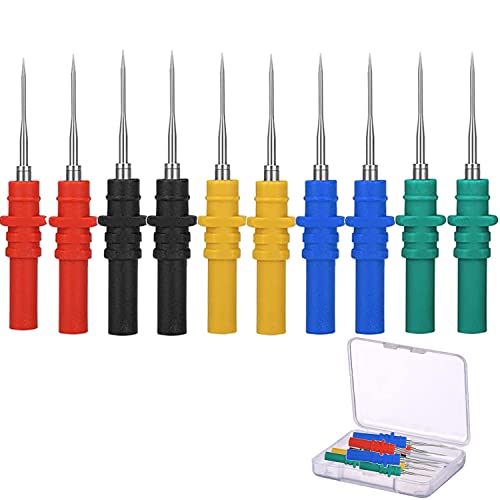 RUNCCI-YUN 10Pcs Testsonde, Abnehmbare Sonde, Multimeter Messleitung Sonde, Probe Test Pin, Isolationspiercing Nadel, Bananenstecker Kabel Sonde, für Digitale Multimeter von RUNCCI-YUN