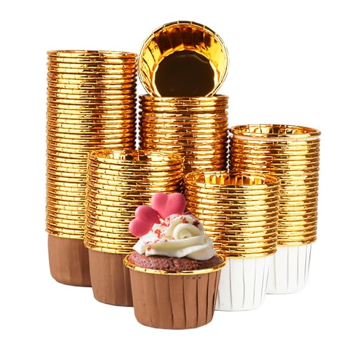 120 Stück Mini Muffins Papierförmchen Cupcake Förmchen Muffinförmchen Papier ölbeständig Wasserdicht Backförmchen Muffinform Papier Minimuffinform Muffin Förmchen für Hochzeit Geburtstag Party von RVLZKCPG