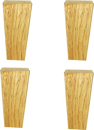 RWRAPS Quadratische, konische Tischbeine aus Massivholz, Tischbeine, Sofabeine aus Holz, 4er-Set, für Couchtisch, Schränke, Nachttisch, Weinschränke, mit Zubehör (10 cm) () von RWRAPS