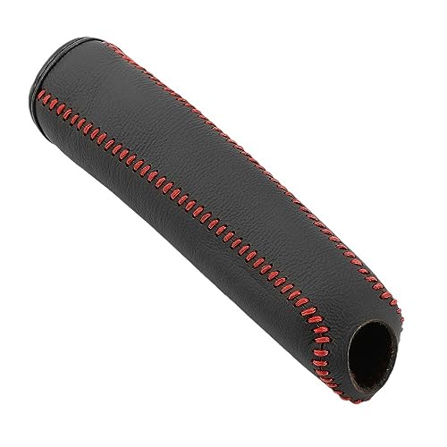 Handbremse SchutzhüLle Handbremsenabdeckung aus Leder, Auto Handbremse Abdeckung (Color : Red) von RaamKa