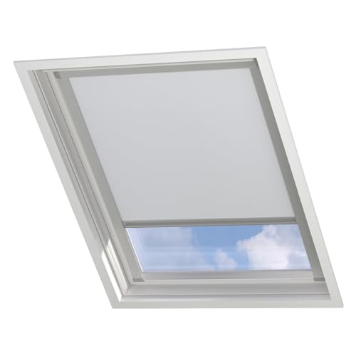Radeco® Dachfenster verdunkelungsrollo für Velux P10/3/410 weiß mit Führungsschiene, Rollo für dachfenster, velux dachfenster Rollo, velux verdunkelungsrollo, verdunkelungsrollo dachfenster von Raamdecoratie.com