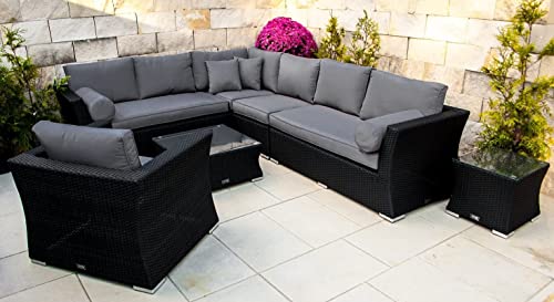 Ragnarök-Möbeldesign PolyRattan Lounge DEUTSCHE Marke - EIGENE Produktion - 8 Jahre GARANTIE auf UV Besträndigkeit SCHWARZ Gartenmöbel Aluminium Ragnarök-Möbeldesign PolyRattan Lounge DEUTSCHE Marke - EIGENE Produktion - 8 Jahre GARANTIE auf UV Besträndigkeit SCHWARZ Gartenmöbel Aluminium von Ragnarök-Möbeldesign