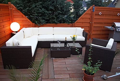 Ragnarök-Möbeldesign PolyRattan Lounge DEUTSCHE Marke - EIGNENE Produktion - 8 Jahre GARANTIE auf UV-Beständigkeit - Garten Möbel Glas Polster braun Gartenmöbel Aluminium Sessel Sofa Rostfrei Ragnarök-Möbeldesign PolyRattan Lounge DEUTSCHE Marke - EIGNENE Produktion - 8 Jahre GARANTIE auf UV-Beständigkeit - Garten Möbel Glas Polster braun Gartenmöbel Aluminium Sessel Sofa Rostfrei von Ragnarök-Möbeldesign