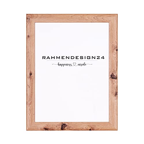 Rahmendesign24 Bilderrahmen Fiona 100x100 Eiche natur Fotorahmen, Wechselrahmen, Posterrahmen, Puzzlerahmen von Rahmendesign24