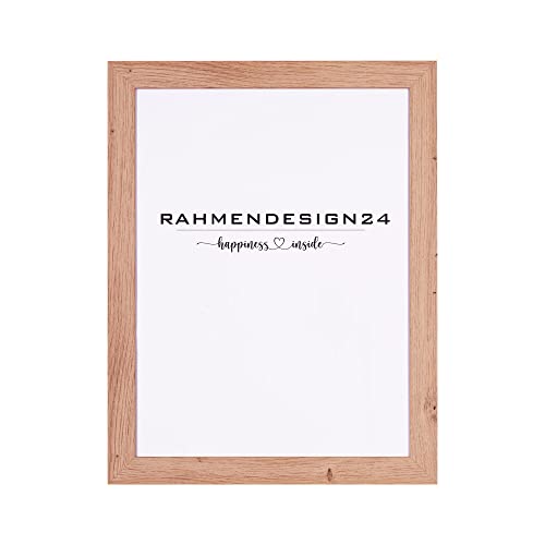 Rahmendesign24 Bilderrahmen Milano 70x100 Eiche natur ANTIREFLEX/ENTSPIEGELT, Fotorahmen, Wechselrahmen, Posterrahmen, Puzzlerahmen von Rahmendesign24