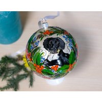 Haustier Porträt Ornament, Gemaltes Porträt, Benutzerdefinierte Baumkugel, Tier Baum Christbaumkugel, Personalisierte Liebhaber Geschenk von RainbowOnThePipe