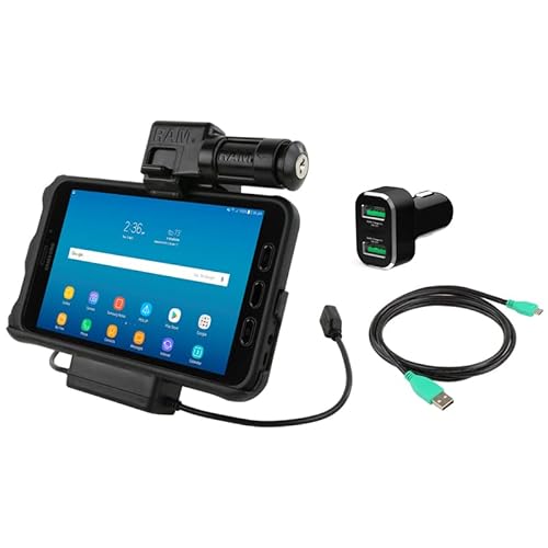 Ram Mounts UNPKD RAM Power and Data Dock for Samsung TAB Active 2 Key, W126108866 (for Samsung TAB Active 2 Key Lock with CIG Charger) von Ram Mounts