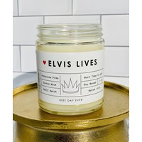 Elvis Lives Kerze | Soja-Kokos-Mischung Handgegossen Kleinserie von RamblingCaravan