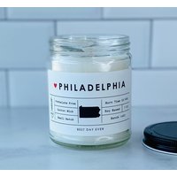 Philadelphia, Pa Kerze | Soja-Kokos-Mischung Handgegossen Kleinserie von RamblingCaravan