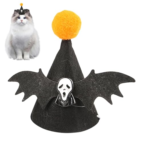Fledermausmütze für Hund,Halloween-Hundemütze | Cartoon-Fledermausmütze für Kätzchen - Niedliche Katzenmütze für Partys, verstellbare weiche Kopfbedeckung für kleine Haustiere, kreative von Ranley