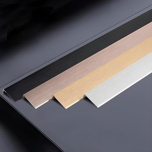 Raouoae Premium Aluminiumlegierung Winkelprofil Für Eckenschutz Und Kantenschutz In Bau Und Möbeln - Länge 270 Cm - Robust Und Vielseitig Einsetzbar Für Haus Und Büro!(Color:Gold,Size:Breite: 2.5 cm) von Raouoae