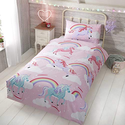 Rapport Little Unicorn Bettwäsche-Set für Einzelbett, Polyester, Rosa, 135 x 200 cm und 1 x Kissenbezug 50 x 75 cm Rapport Little Unicorn Bettwäsche-Set für Einzelbett, Polyester, Rosa, 135 x 200 cm und 1 x Kissenbezug 50 x 75 cm von Rapport