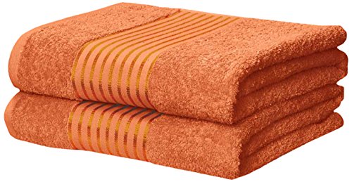 Rapport Windsor 2-teilig Handtuch Bale, 100% Baumwolle, Orange, 140 x 90 x 1 cm von Rapport Home