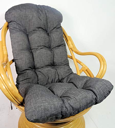 Rattani Auflage/Polster für Schaukelstuhl, Drehsessel, Ersatzpolster Gr. 135 x 60 x 15 cm, Nuevo Loneta anthazit - Made in EU Rattani Auflage/Polster für Schaukelstuhl, Drehsessel, Ersatzpolster Gr. 135 x 60 x 15 cm, Nuevo Loneta anthazit - Made in EU von Rattani