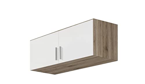 Rauch Möbel Celle Schrank Drehtürenschrank Schrankaufsatz in Weiß / Eiche Sanremo hell, 2-türig, BxHxT 91x39x54 cm von Rauch Möbel