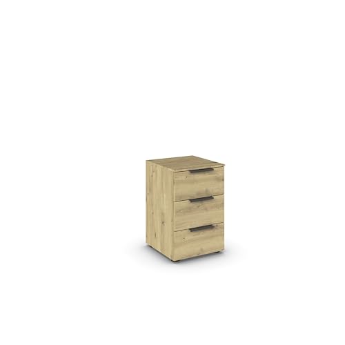 Rauch Möbel Flipp, Nachttisch, Nachtkommode für Schlafzimmer, Eiche Artisan, Holz, 3 Schubladen, Griffe graphit, 40x61x42cm Rauch Möbel Flipp, Nachttisch, Nachtkommode für Schlafzimmer, Eiche Artisan, Holz, 3 Schubladen, Griffe graphit, 40x61x42cm von Rauch Möbel